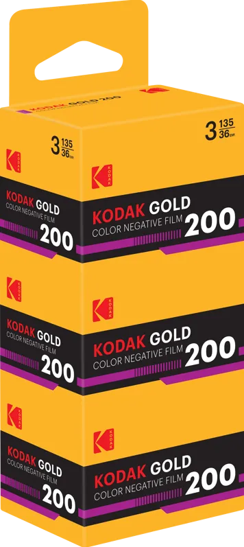 Eastman Kodak Gold 200 135-36 exp 3-pack Vertical