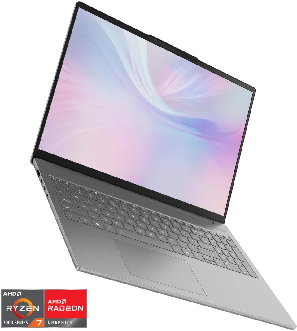 Laptop Lenovo IdeaPad Slim 5 16ARP10 cu procesor AMD Ryzen™ 7 7735HS pana la 4.75GHz, 16" WUXGA, IPS, 16GB DDR5, 1TB SSD, AMD Radeon™ 680M Graphics, No OS, Luna Grey, 3Y Courier