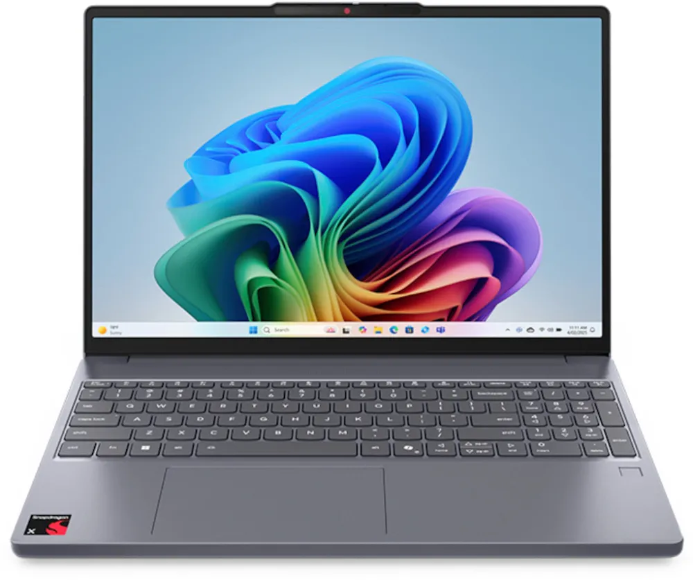 Laptop Lenovo IdeaPad Slim 3 15Q8X10 cu procesor Snapdragon® X X1-26-100 pana la 3.0GHz, 15.3" WUXGA, IPS, 8GB LPDDR5X, 512GB SSD, Qualcomm® Adreno™ GPU, Windows 11 Home, Luna Grey, 3y Courier or Carry-in