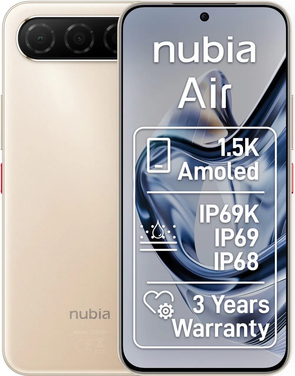 Smartphone Nubia Air (8GB+256GB) titanium desert