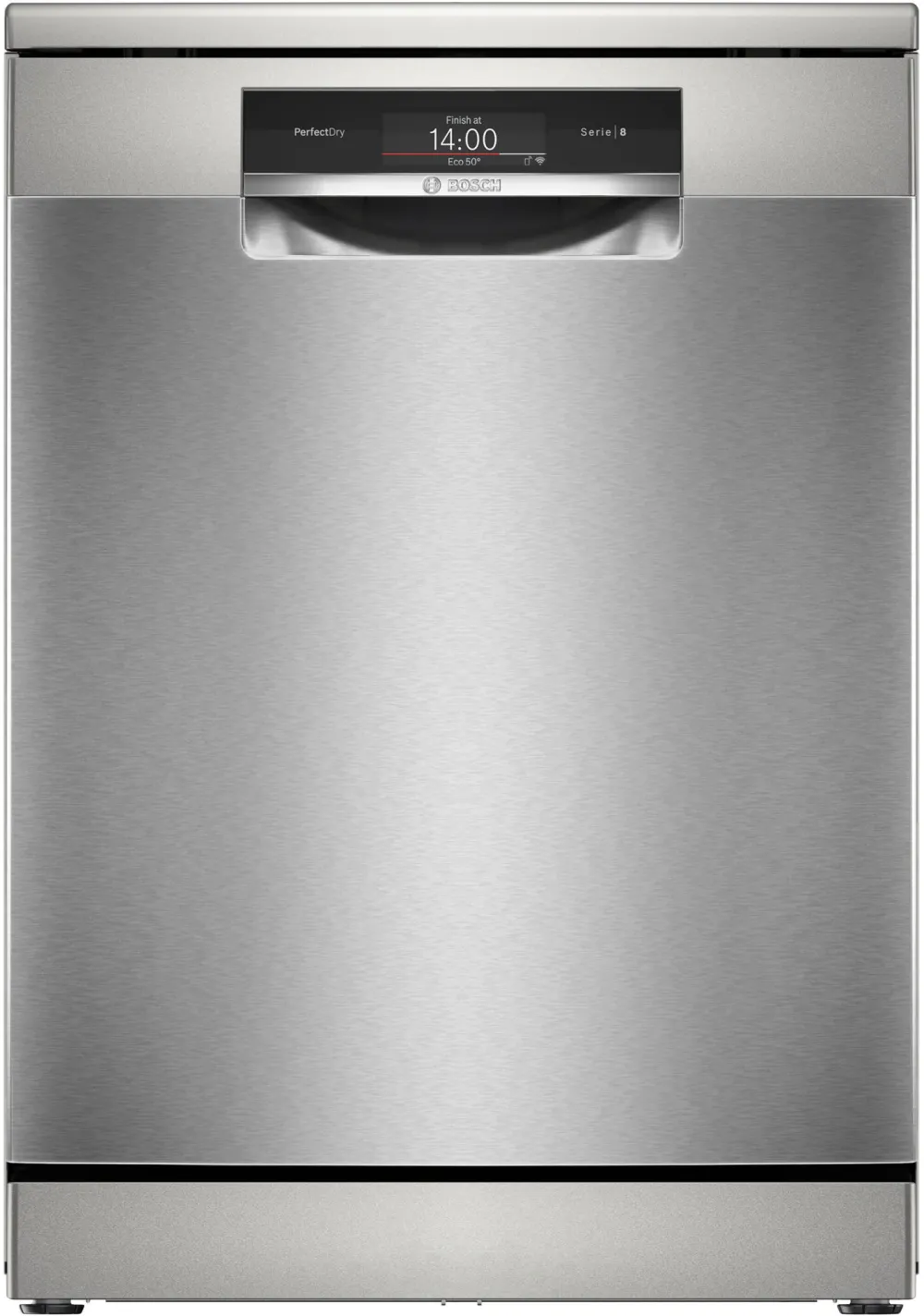 Masina de spalat vase Bosch SMS8TCI04E, 14 seturi, 8 programe, PerfectDry, Touch control, EcoSilence Drive, Home Connect, Sistem Rackmatic, SilencePlus, Tab-count, EmotionLight, Clasa A, 60 cm, Inox anti-amprenta