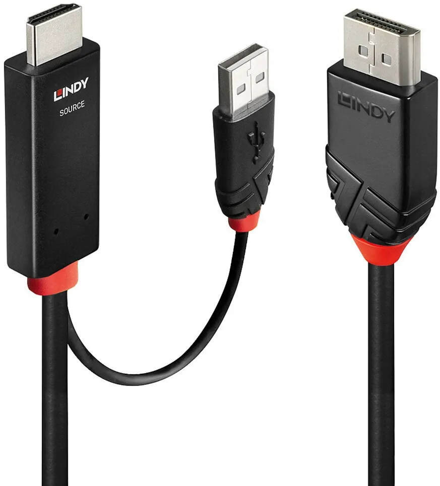 LINDY HDMI an DisplayPort Adapterkabel 2m