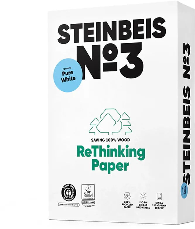 Hartie Foto Steinbeis No. 3 Recyclingpapier A 4 80 g 500 Blatt ISO 90