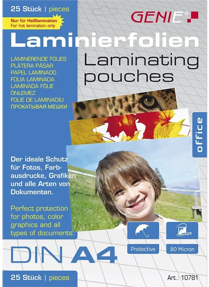 GENIE Laminiertaschen 25 A4 - Folien
