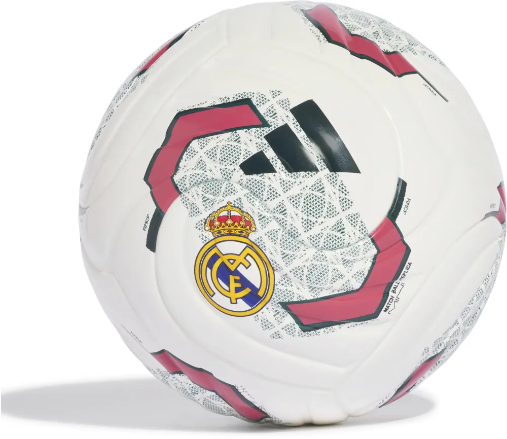 Minge de fotbal mini, adidas, Marimea 1, Alb / Verde, Real Madrid Home Mini, fara umflare