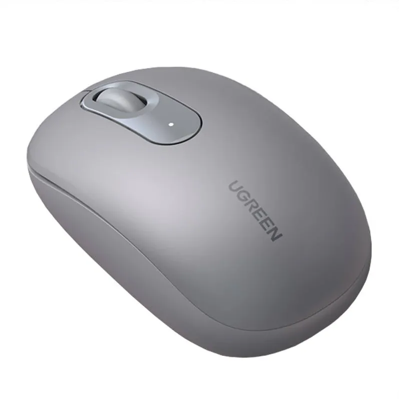 Mouse Ugreen, "MU105" PC sau NB, wireless 2.4GHz, optic, 3/1 butoane/scroll, 2400 dpi, include baterie,  gri