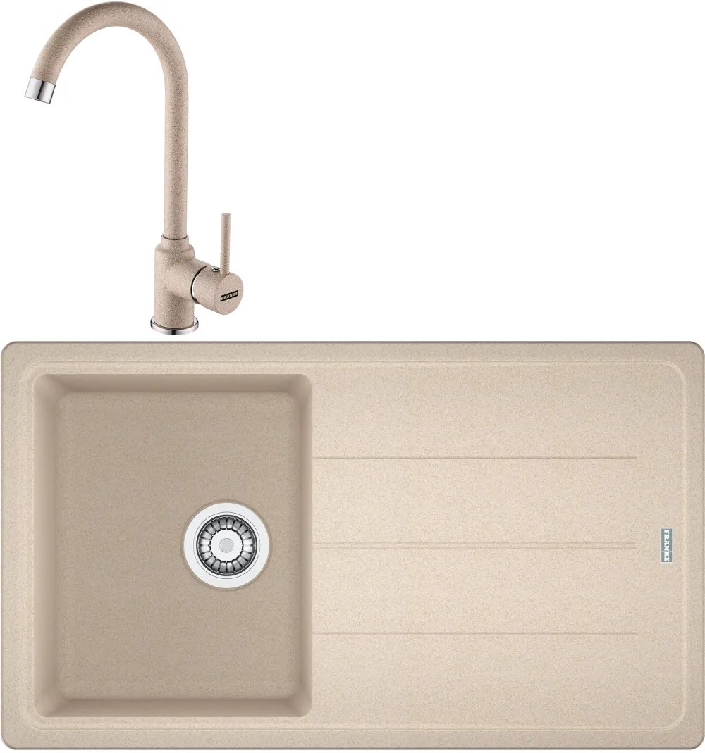 Pachet chiuveta bucatarie fragranite Franke BFG 611-86 + Baterie Pola 1.0, cartus ceramic, Avena