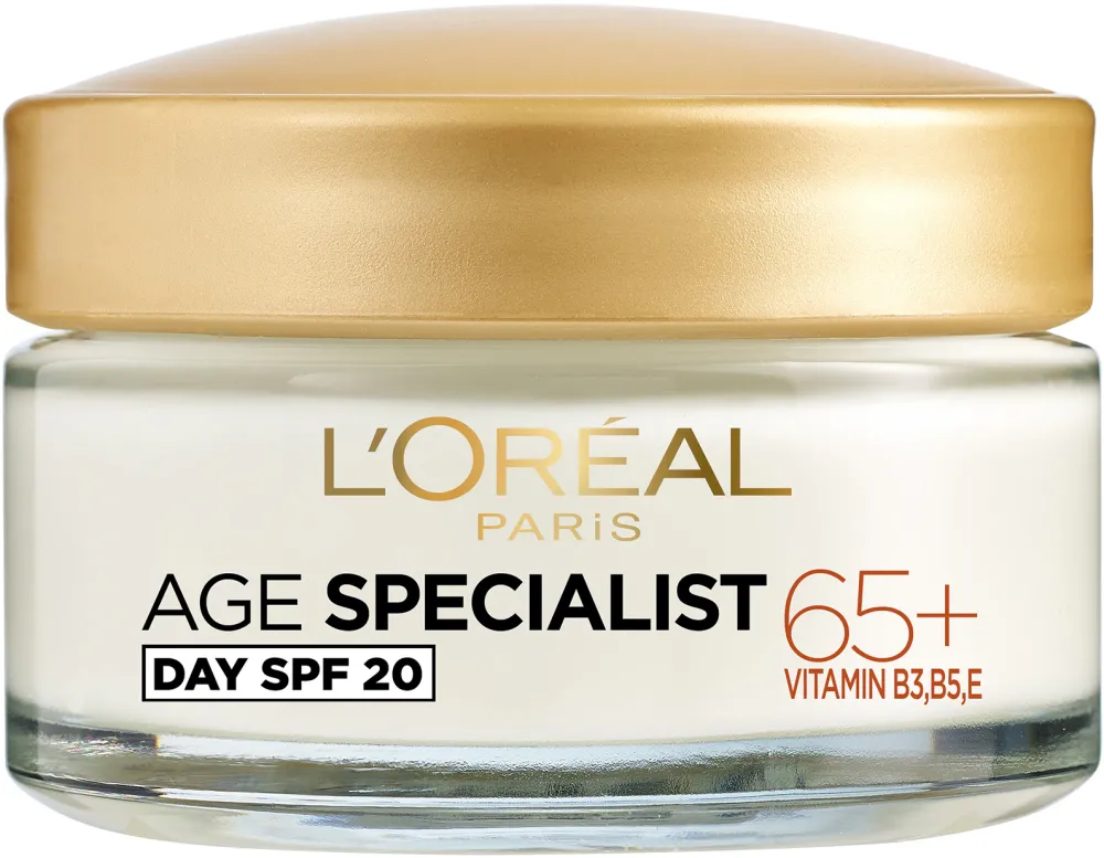 Crema antirid pentru fata L'Oreal Paris Age Specialist 65+ de zi, 50 ml