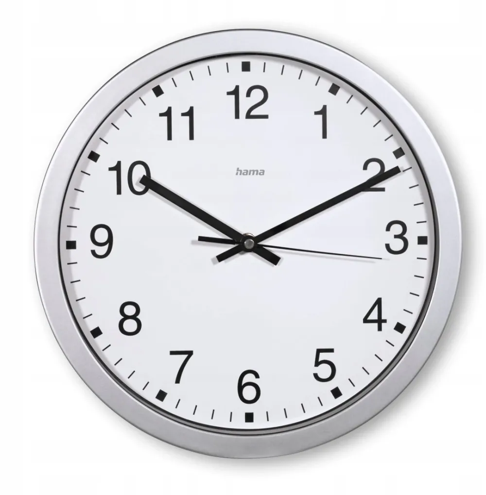 mallorca wall clock silver