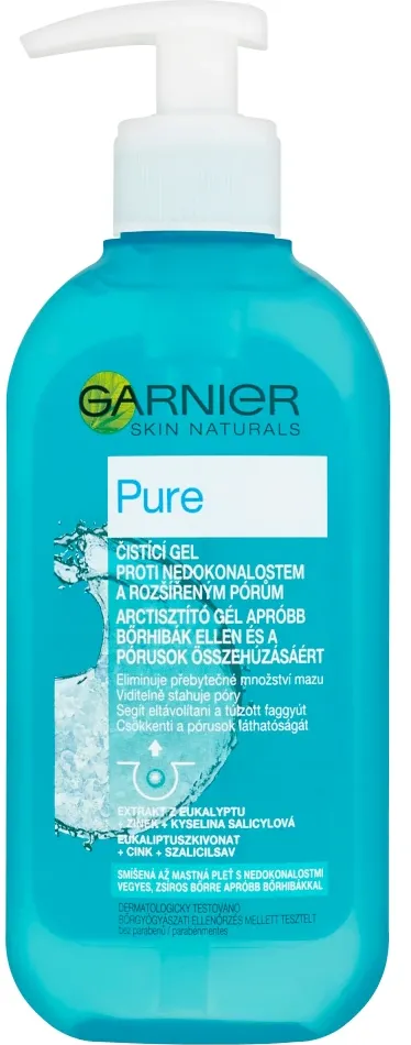 Gel de curatare pur Garnier Skin Naturals pentru ten mixt si gras cu imperfectiuni minore, 200 ml