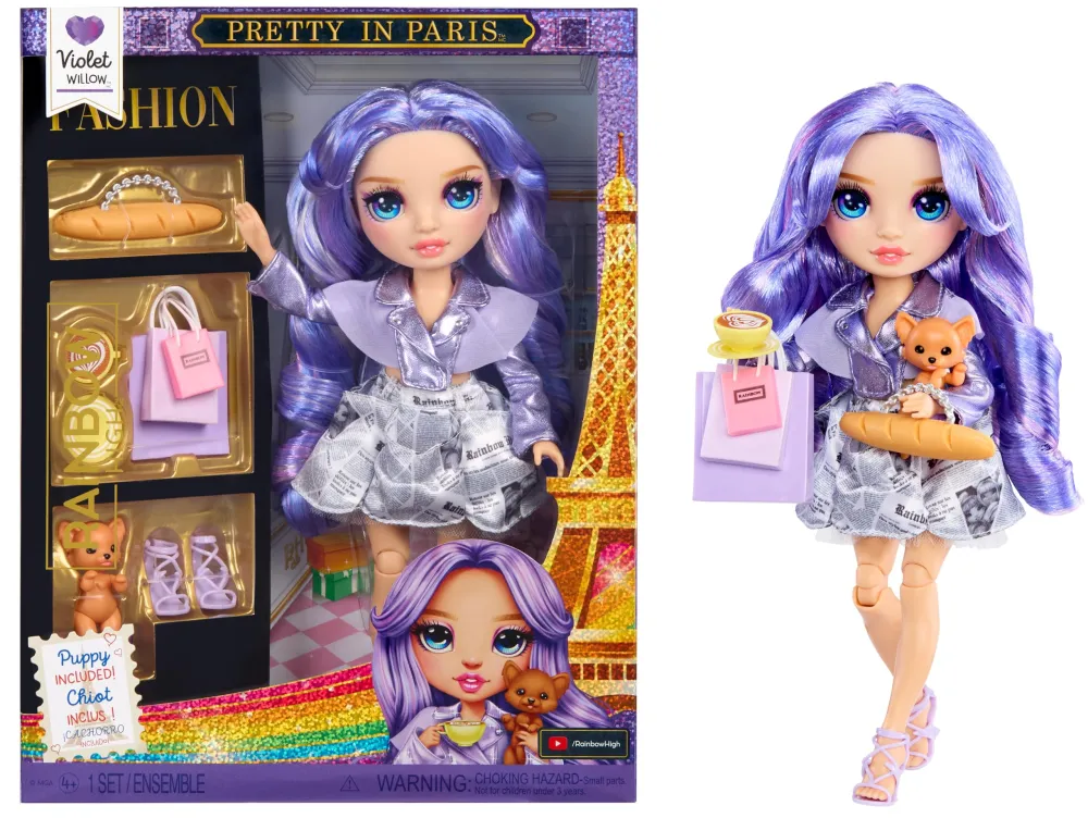 MGA Entertainment MGA Rainbow High Pretty in Paris Fashion Doll- Violet