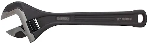 Cheie reglabila 12 inch -300 mm din otel integral DeWALT DWHT80269-0, falci de precizie pentru ajustari exacte, capacitate extra-lata pentru o gama variata de suruburi, maner solid din otel cu design rotunjit pentru confort si control sporit