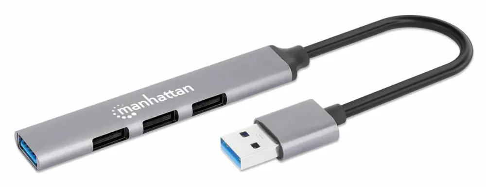 MANHATTAN 4Port USB-A Hub 3x480Mbit/s 1xGbit/s USB-A Stecker