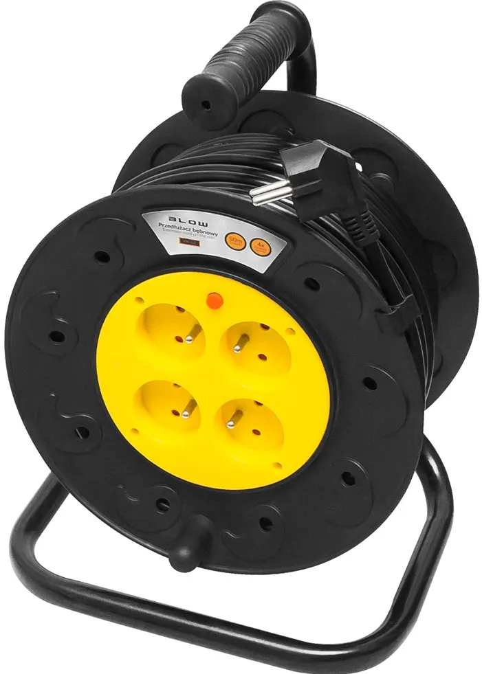 Power extension cable PR-61 4-sockets 50m drum PCV