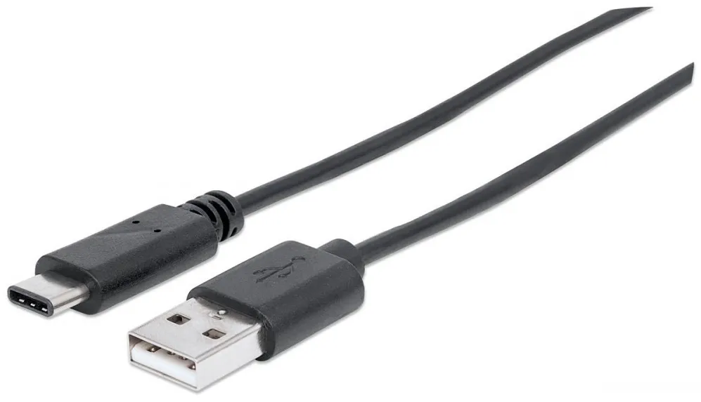 Cablu MANHATTAN USB-C male to A-type male cable 1m black USB 2.0