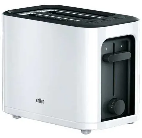Prajitor de paine Braun PurEase HT3010WH, 1000 W, 7 setari de rumenire, 2 felii, grilaj incalzire integrat, functie dezghetare si incalzire, alb
