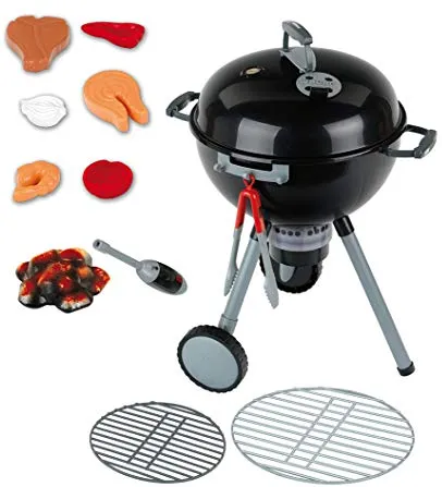 Gratar de jucarie Theo Klein Weber One Touch Premium cu lumini si sunete negru-gri
