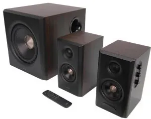 BOXE EDIFIER 2.1, RMS: 150W (2 x 25W, 2 x 15W, 1 x 70W), bluetooth v6.0, telecomanda wireless, volum, bass, treble, Coax/Optical/LineIn/USB-C/HDMI eARC, brown, "S355DB-BR" (timbru verde 11.00 lei)x