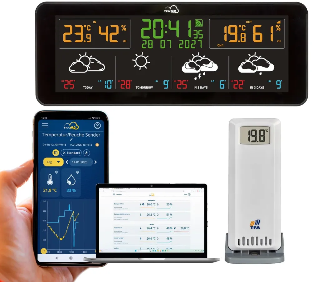 TFA TFA TFA.me 35.8107.01   ID-07 WLAN Wireless Weather Station
