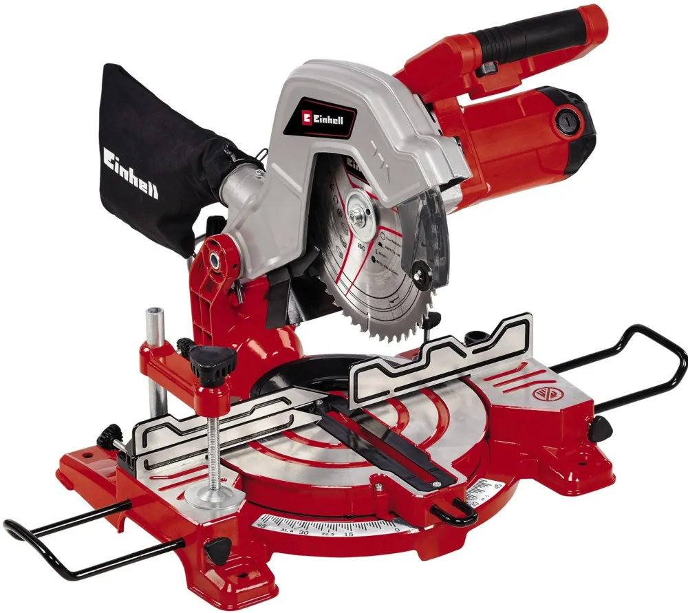 Debitor lemn Einhell TC-MS 216 max. 1600 W, disc Ø216 x ø30 mm, cap de ferastrau inclinabil la 45°, disc de ferastrau din carbura