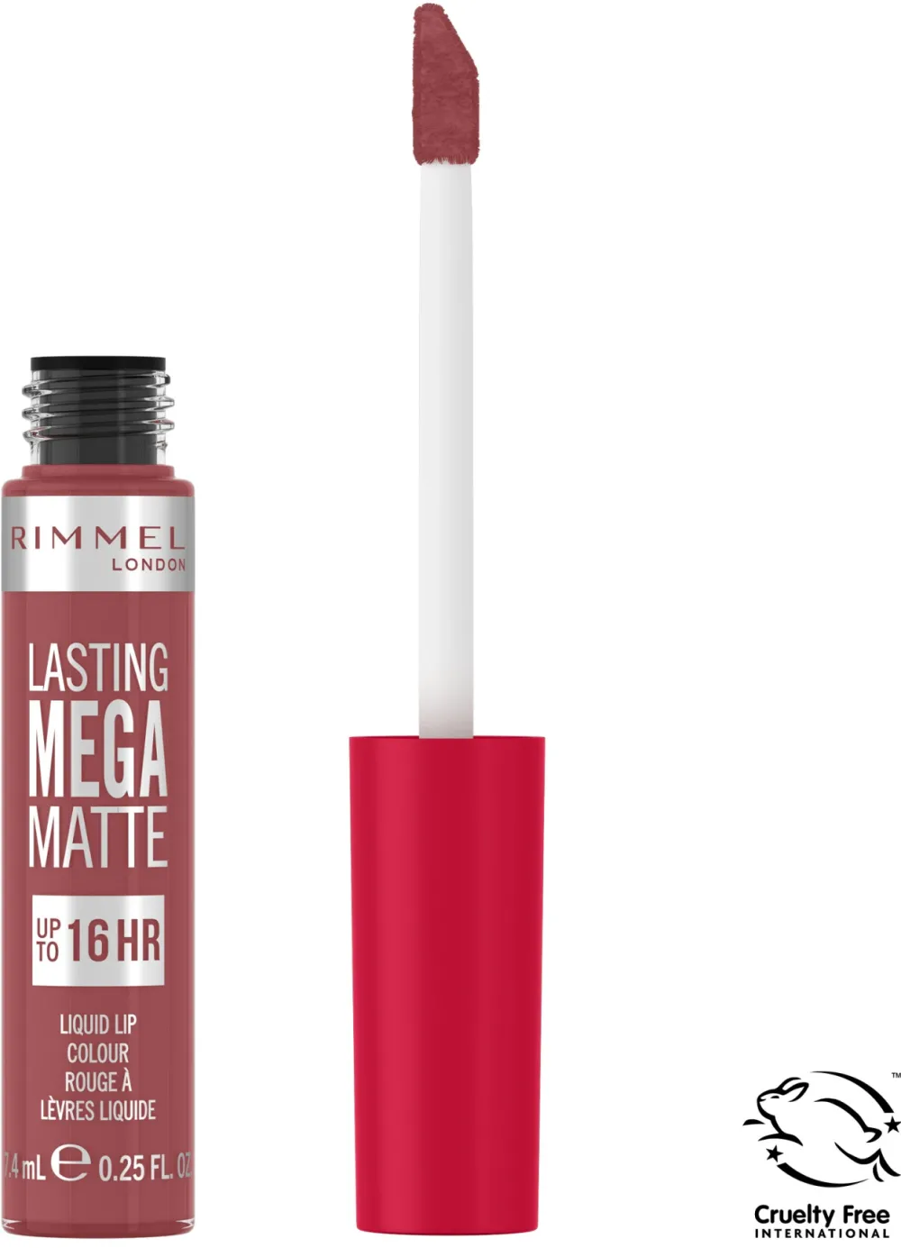 Ruj lichid Rimmel Lasting Mega Matte 210 Rose & Shine, 7.4 ml ​