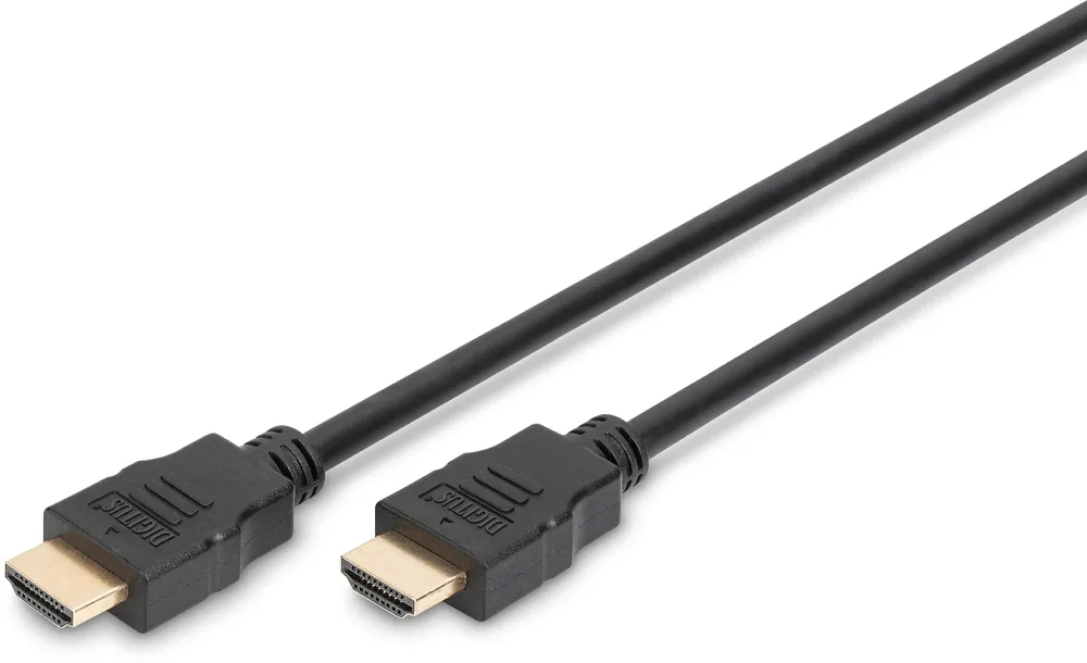 DIGITUS HDMI-Kabel A->A Ethernet St/St 4K 3.0m schwarz gold