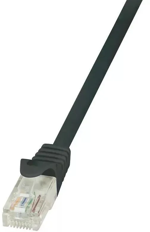 Cablu patch plat Logilink CF2093U Cat6 U/UTP RJ45 10 m negru