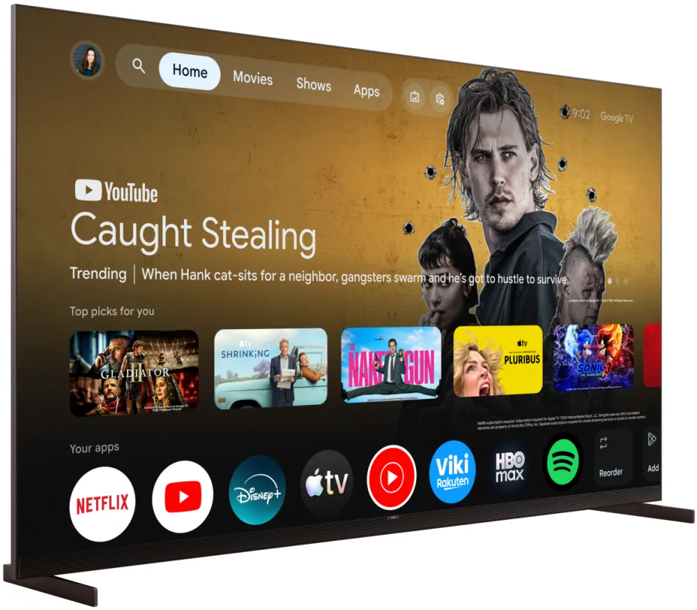 Televizor TCL SQD-MiniLed 85X11L, 214 cm, Smart Google TV, 4K Ultra HD, 144Hz, Clasa F (Model 2026)