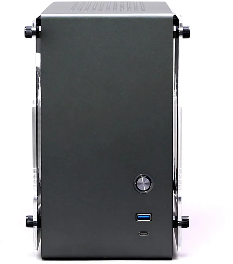 CARCASA Zalman "M2 mini", mini tower, gaming, compatibil sursa SFX, SFX-L, suporta 2xfan, 1xfan inclus, , USB Type-C x 1, USBx1, 2 sloturi expansiune, gri, "M2 mini (Gray)" (timbru verde 0.08lei)
