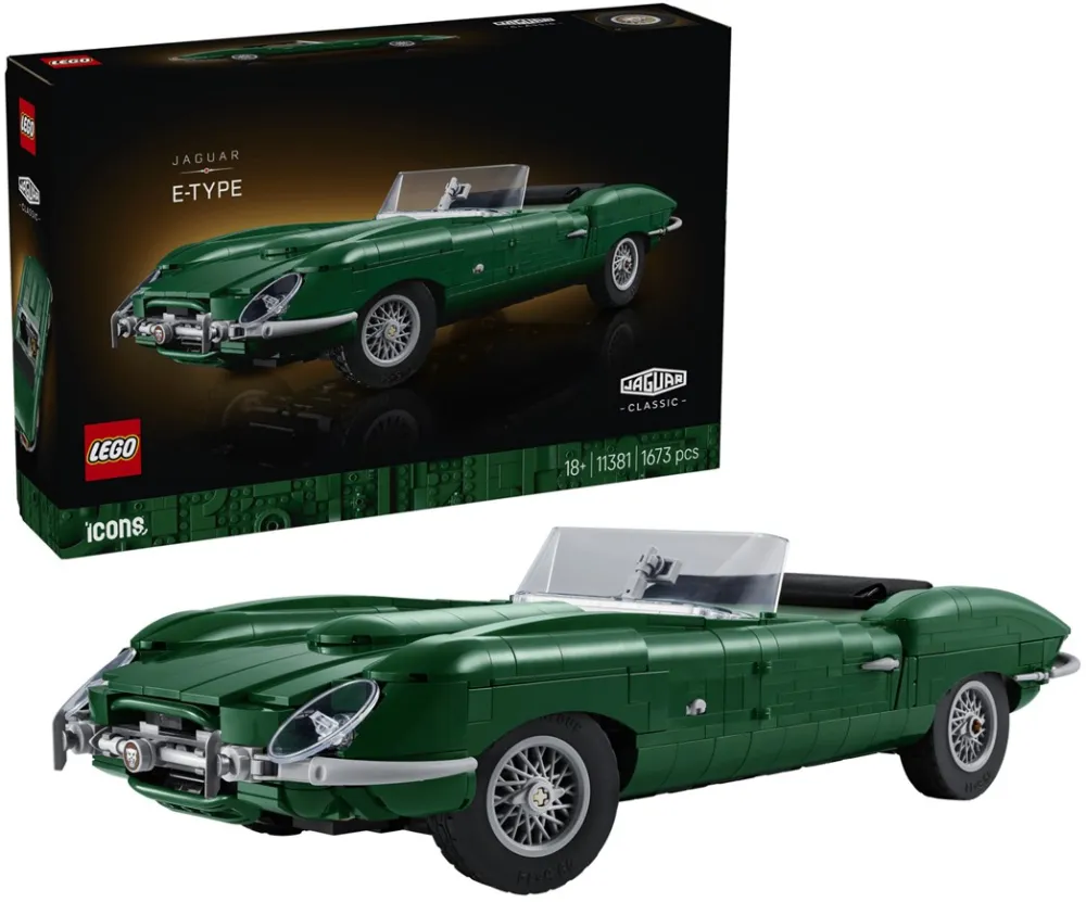 Set de constructie pentru adulti Masina sport clasica LEGO Icons Jaguar E-Type 11381, 1673 piese