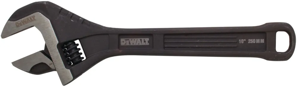 Cheie reglabila 10 inch din otel integral DeWALT DWHT80268-0, falci de precizie pentru ajustari exacte, capacitate extra-lata pentru o gama variata de suruburi, maner solid din otel cu design rotunjit pentru confort si control sporit