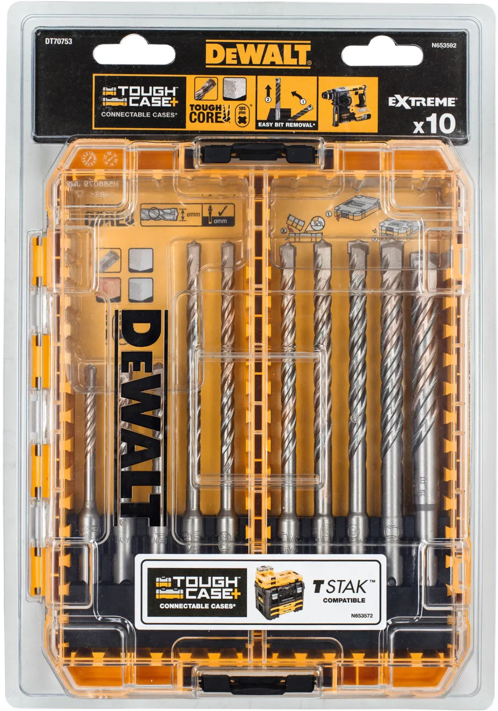 Set 10 burghie beton SDS+ DeWalt DT70753 EXTREME 2