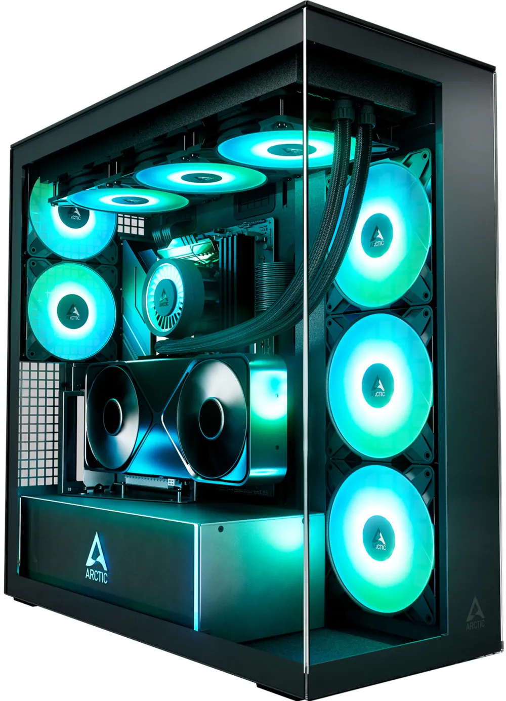 ARCTIC Gehäuse Xtender VG Black Clear - Midi - Schwarz