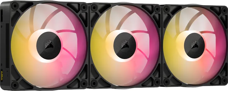 iCUE LINK RX120 MAX RGB 120mm PWM, 400 - 2000 RPM, Triple Pack, Negru