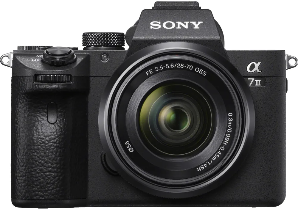Aparat foto Mirrorless Sony Alpha A7III, 24.2 MP, Full-Frame, E-Mount, 4K HDR, 4D Focus, Wi-Fi, NFC, ISO 100-51200, Negru + Obiectiv SEL28702 28-70mm II