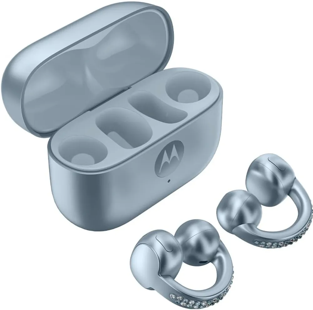 Casti In-Ear MOTOROLA Casti bluetooth stereo Moto Buds Loop, True Wireless, Sound by Bose, tip In-Ear, Ice Melt, Swarovski Edition