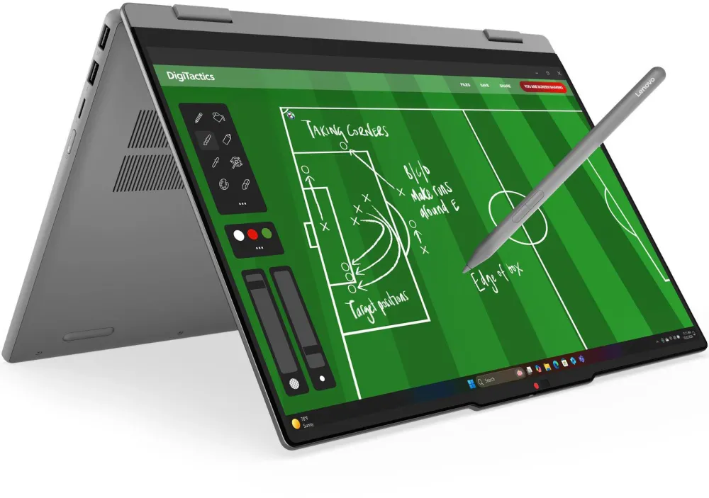 Laptop Lenovo  IdeaPad 5 2-in-1 15AGP11 cu procesor AMD Ryzen™ AI 7 445 pana la 4.60 GHz, 15.3" 2.5K , OLED, Touch, 16GB RAM, 1TB SSD, AMD Radeon™ 840M Graphics, No OS, Luna Grey, 3y Courier or Carry-in