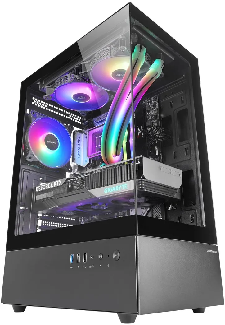 PC case Mars MC-XO ATX FRGB fan black