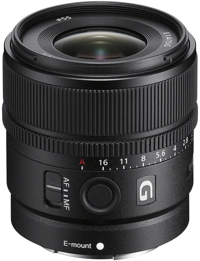 Obiectiv Sony, montura E, 15mm, F1.4 G, Negru