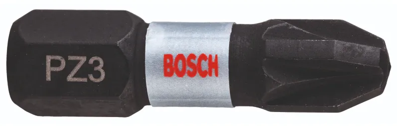 Set 2 biti pentru insurubare Bosch 2608522402, profil Pozidriv, PZ 3, 25 mm lungime