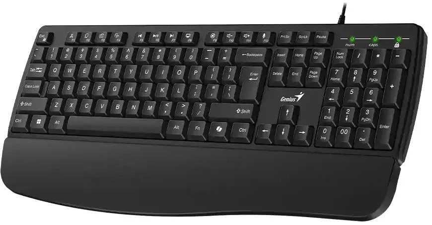 Tastatura KB-123 USB, multimedia, 104 taste + 12 taste multimedia, design ergonomic, Palm rest, USB, negru