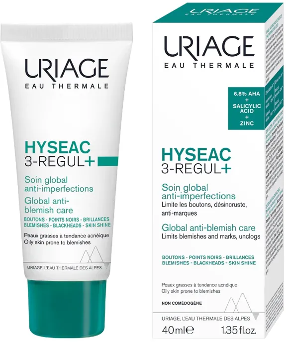 Crema anti-acnee Uriage Hyseac 3-regul+, 40 ml