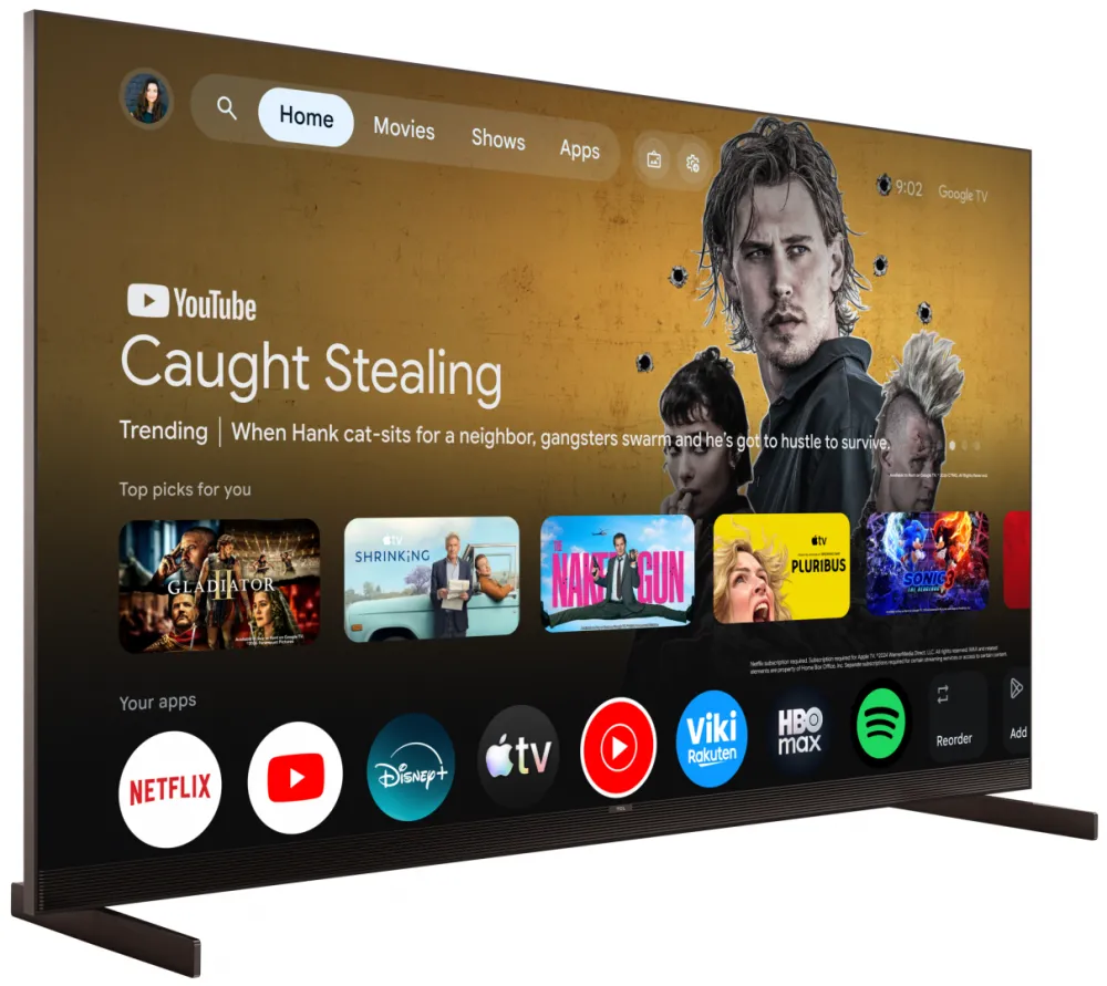 Televizor TCL SQD-MiniLed 75X11L, 189 cm, Smart Google TV, 4K Ultra HD, 144Hz, Clasa G (Model 2026)