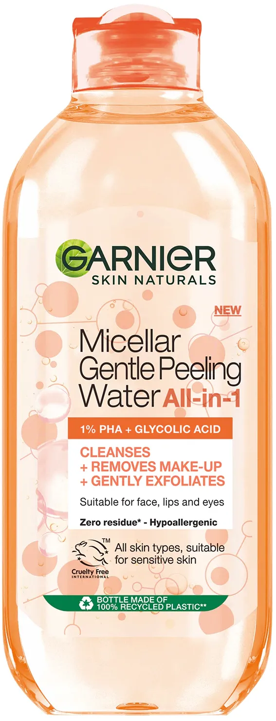 Apa micelara Garnier Skin Naturals cu efect exfoliant delicat, 400 ml