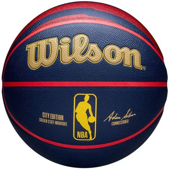 Minge baschet NBA City Edition Golden State Warriors, Wilson, Marimea 7, Auriu/Albastru