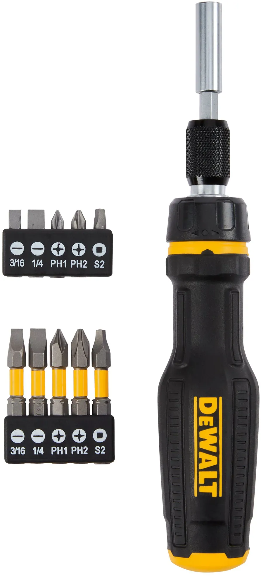 Surubelnita multifunctionala telescopica 10-in-1 DeWALT DWHT68001-0, varf MAXFIT pentru prindere perfecta si suprafata de contact extinsa, sistem pentru schimb rapid si stocare a bitilor neutilizati