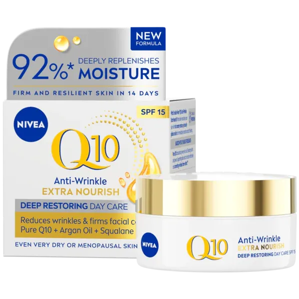 Crema de zi NIVEA Q10 Power antirid cu SPF15, 50 ml