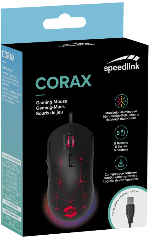 Speedlink CORAX RGB Gaming Mouse black