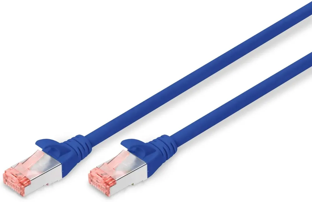 DIGITUS Patchkabel Cat6 S/FTP 2xRJ45 5.0m blau Hebelschutz Polybeutel