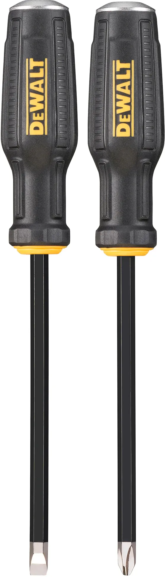Set surubelnite varf magnetic 2 piese DeWALT DWHT65100-0, varf MAXFIT pentru prindere perfecta si suprafata de contact extinsa, lama otel de inalta performanta, protectie anticoroziune, maner confortabil, capat din metal pentru lovire cu ciocanul